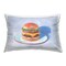 Burger on Plate Decorative Printed Throw Pillow Design by Wild Apple, 14 x 7 x 20
